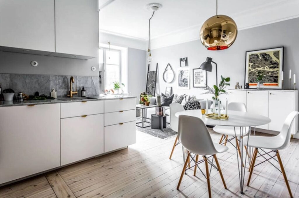 Căn hộ 45m2 được trang trí với gam màu trung tính ấn tượng